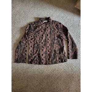 NWOT Erin London black/brown full zip-up jacket